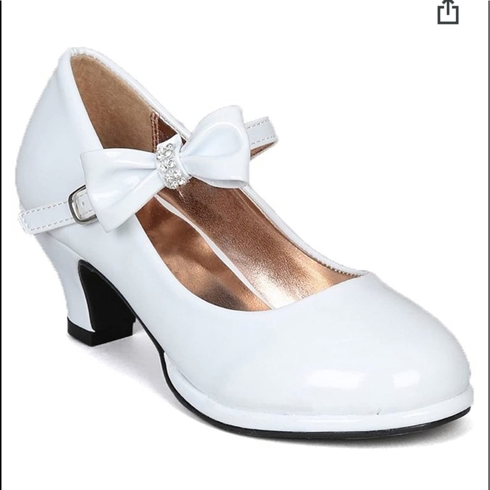 Brand New! Little Angel Patent Heel Rhinestone Bow